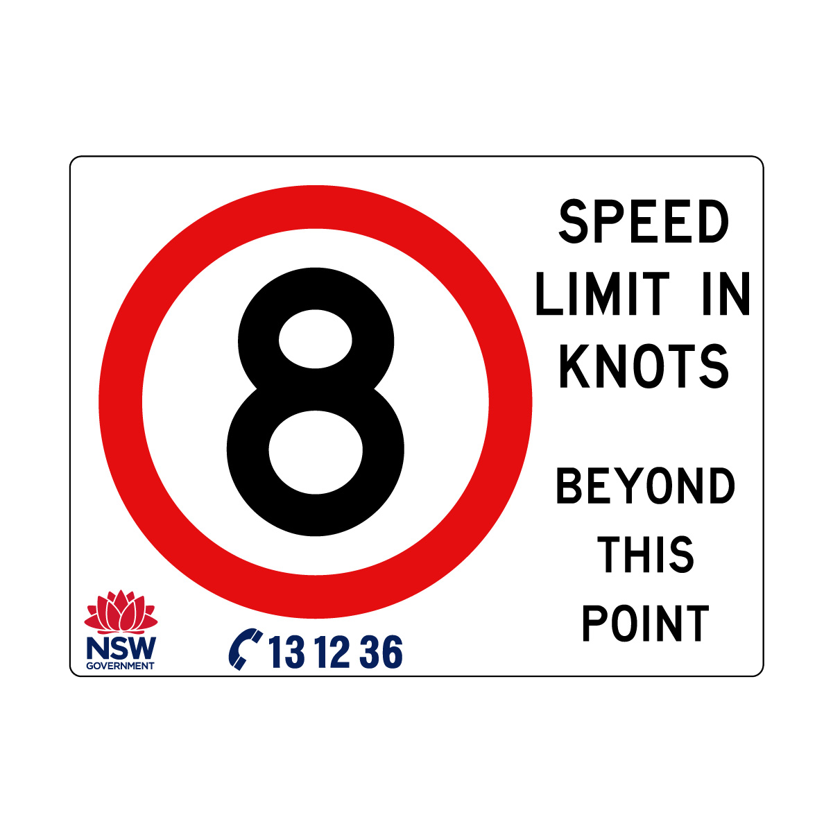 Speed Limit in Knots 2400mm x 1800mm