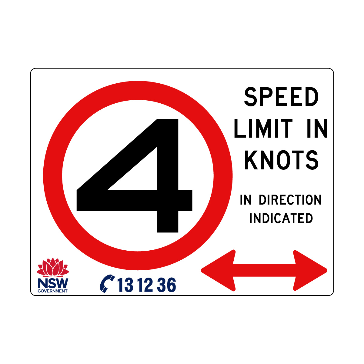 Speed Limit in Knots 2400mm x 1800mm