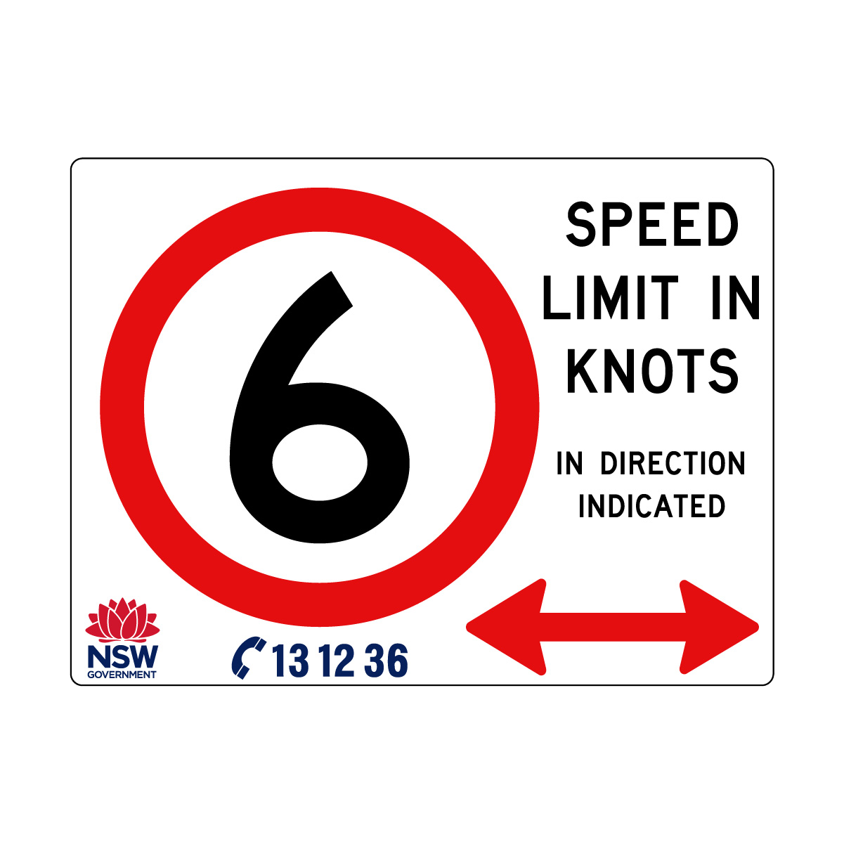 Speed Limit in Knots 2400mm x 1800mm