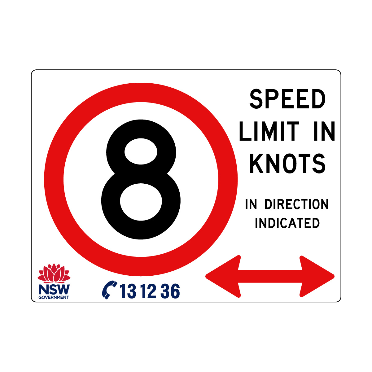 Speed Limit in Knots 2400mm x 1800mm