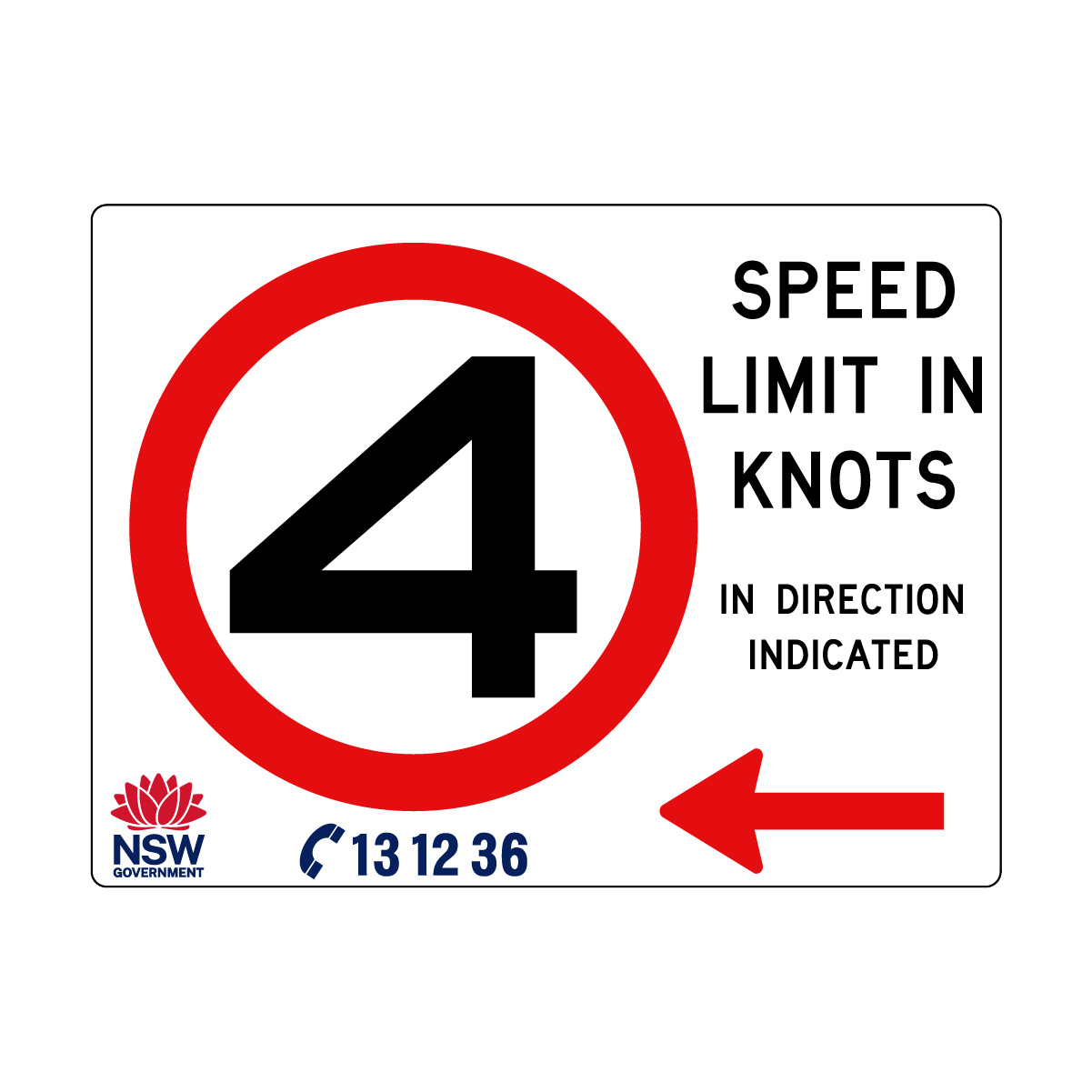 Speed Limit in Knots 2400mm x 1800mm