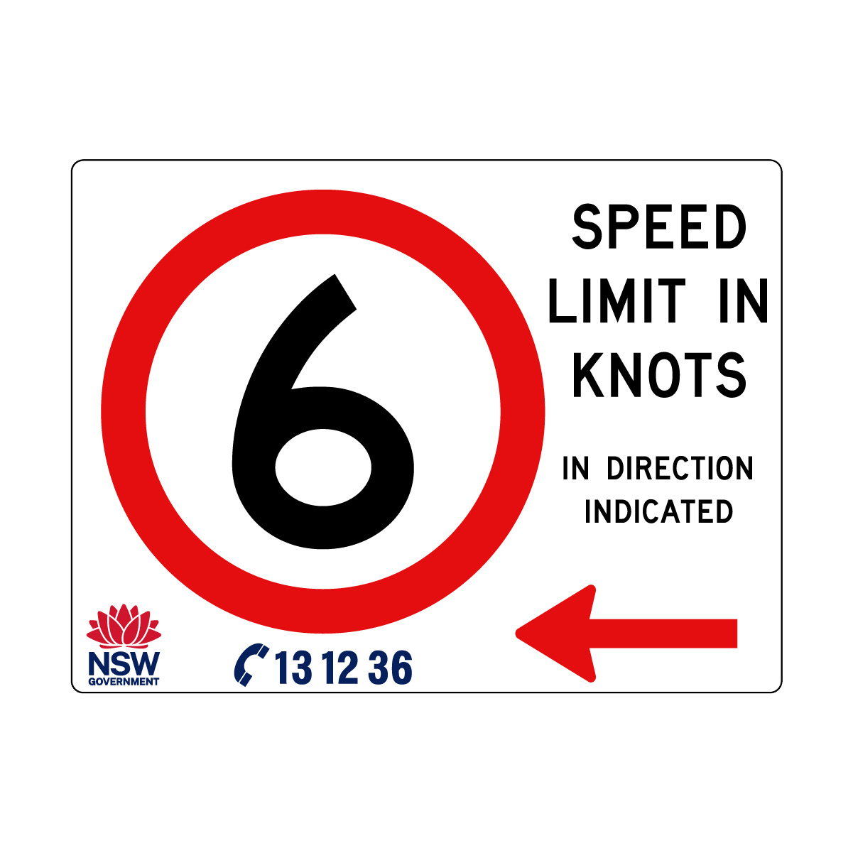 Speed Limit in Knots 1800mm x 1200mm