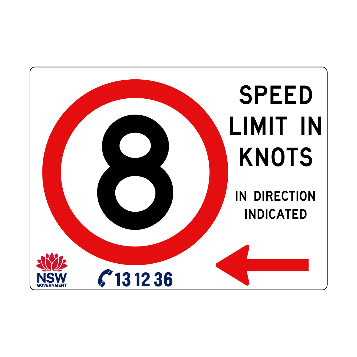 Speed Limit in Knots 2400mm x 1800mm