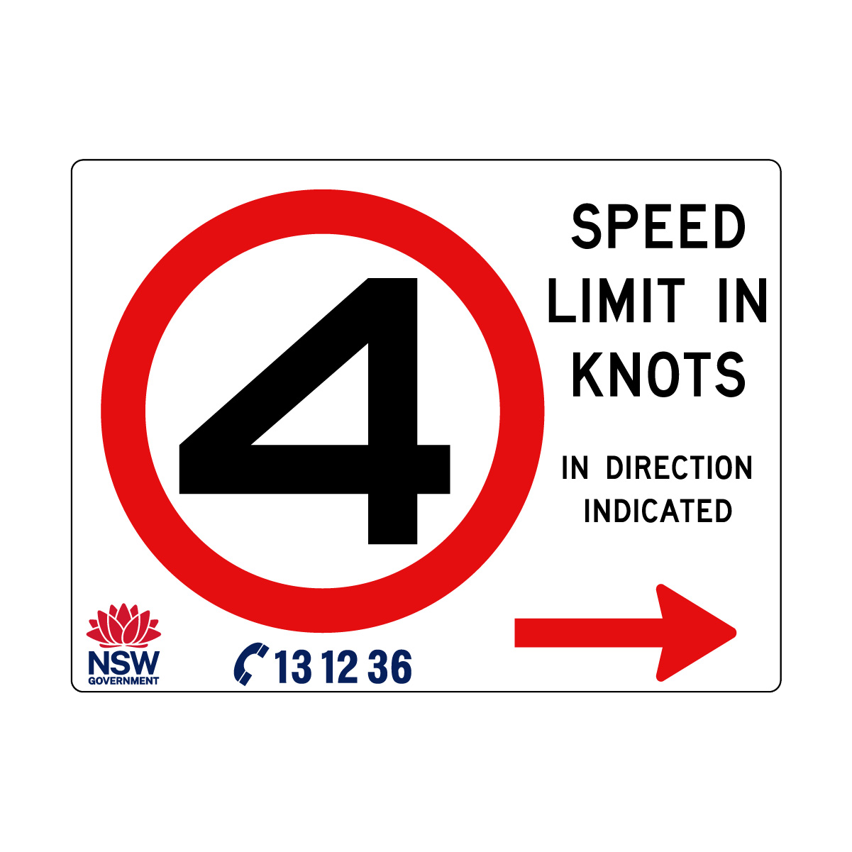 Speed Limit in Knots 2400mm x 1800mm