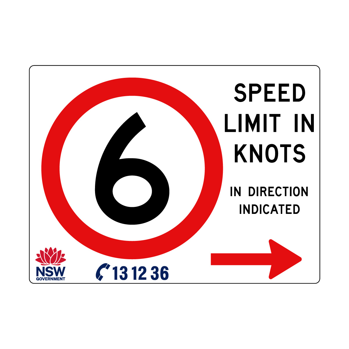 Speed Limit in Knots 1800mm x 1200mm