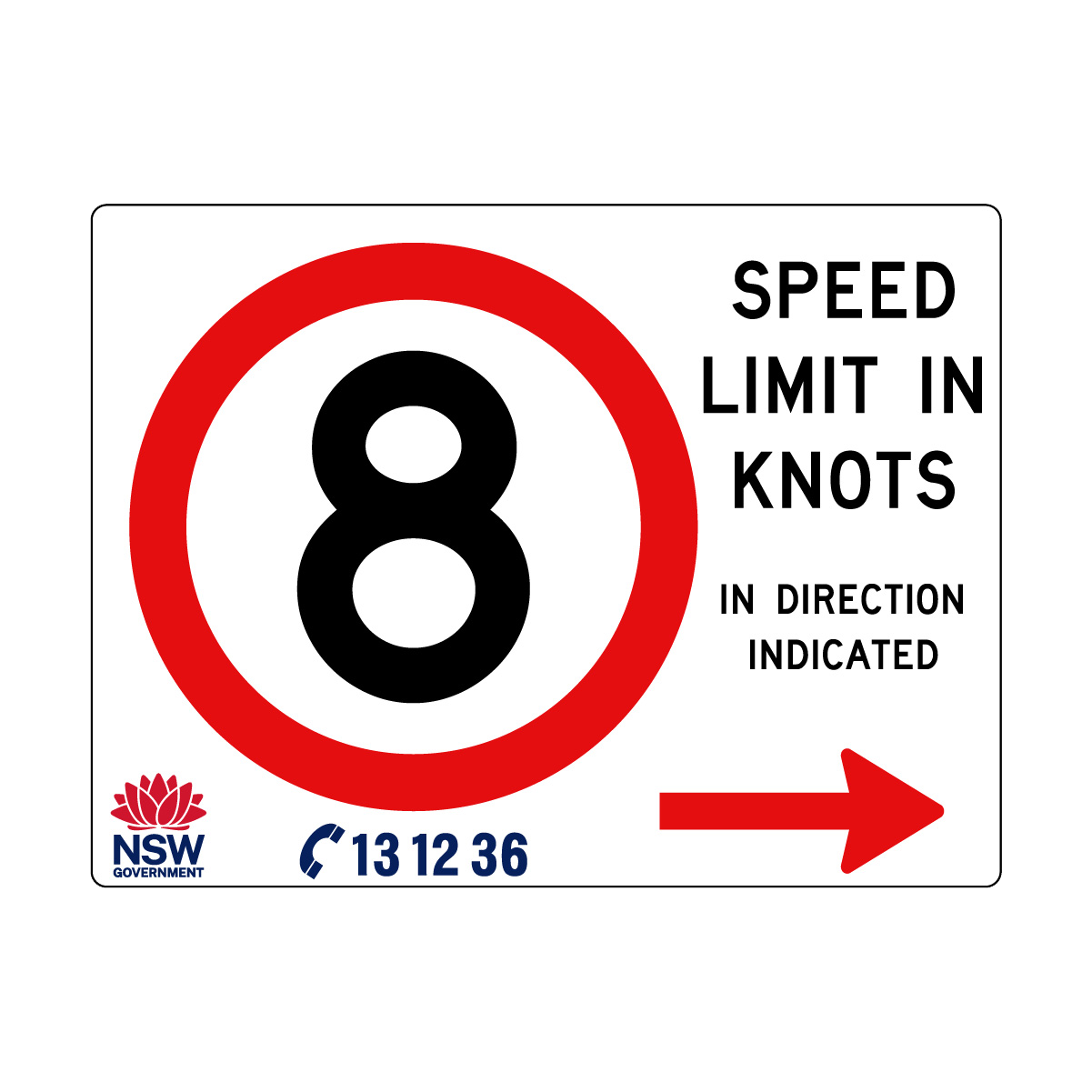 Speed Limit in Knots 2400mm x 1800mm