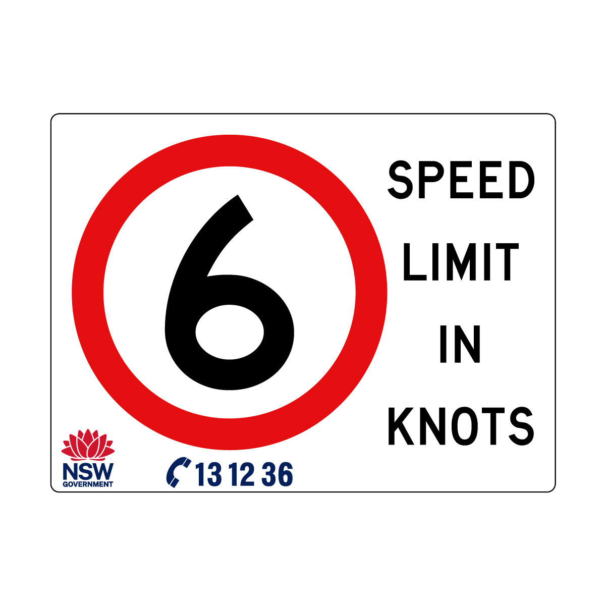 Speed Limit in Knots 2400mm x 1800mm