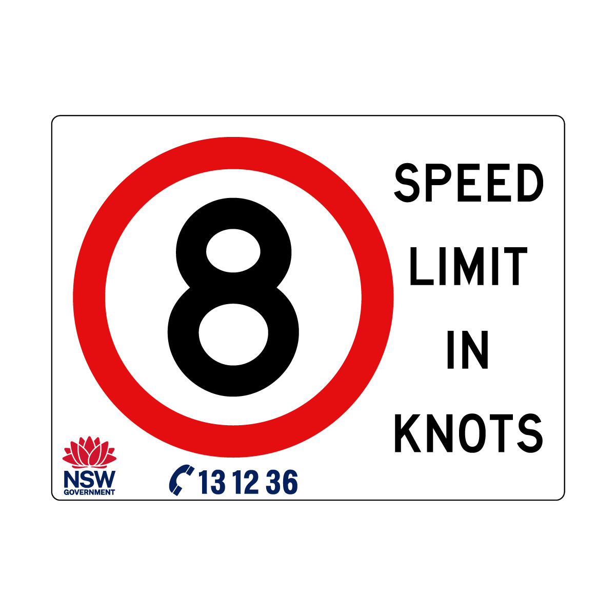 Speed Limit in Knots 2400mm x 1800mm