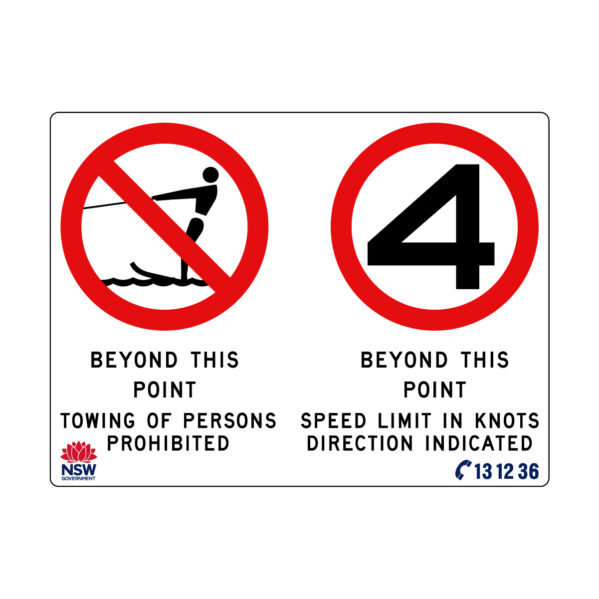 Towing Prohibited with Speed Limit in Knots