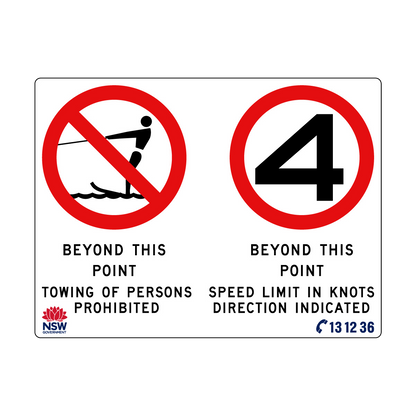 Towing Prohibited with Speed Limit in Knots