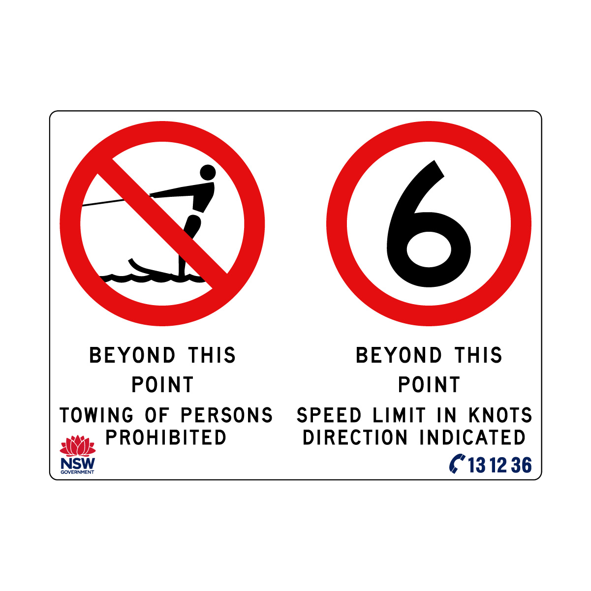 Towing Prohibited with Speed Limit in Knots