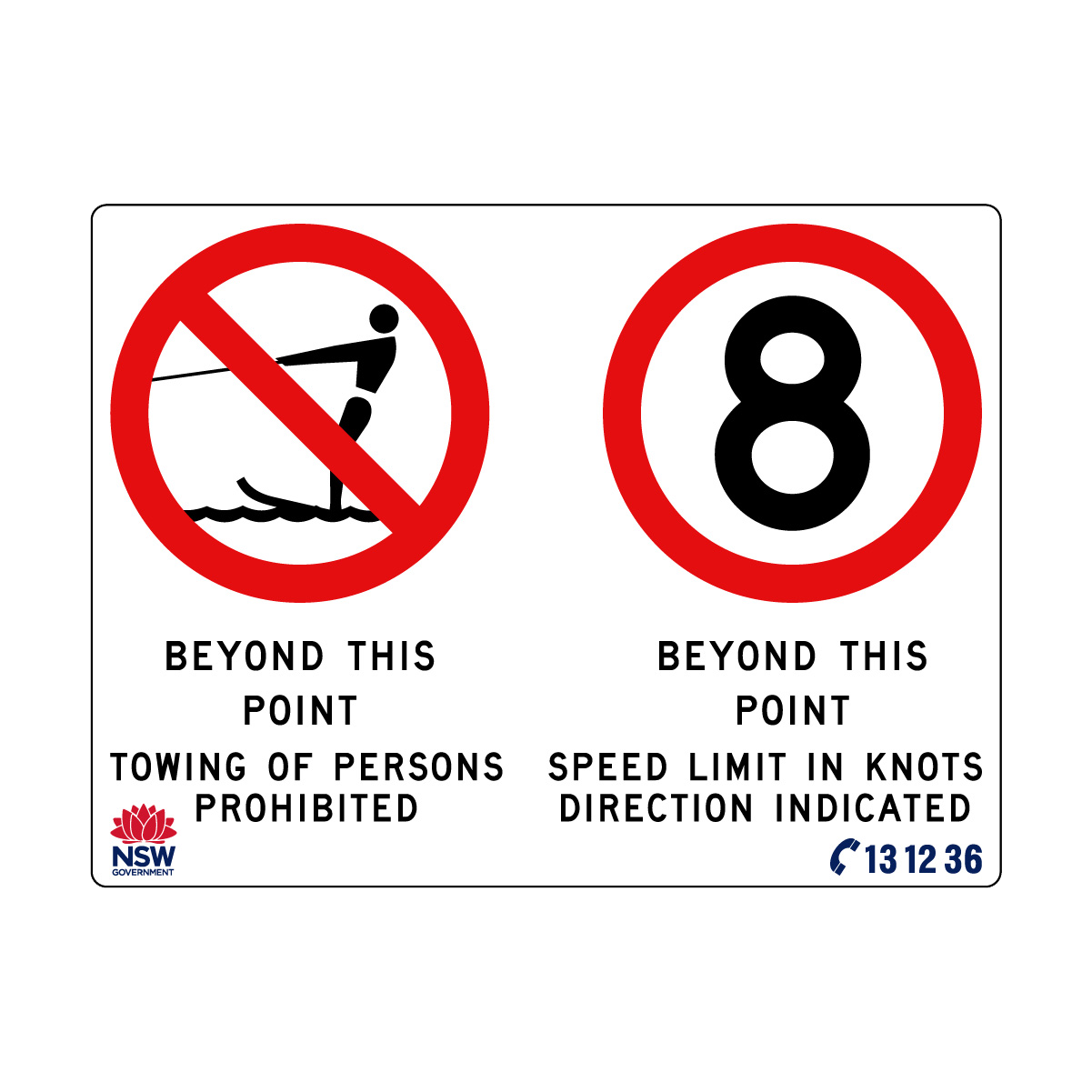 Towing Prohibited with Speed Limit in Knots