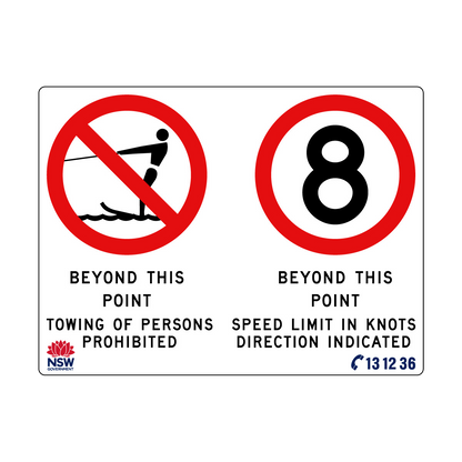 Towing Prohibited with Speed Limit in Knots