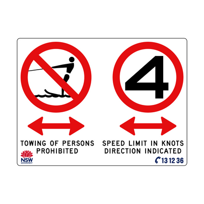 Towing Prohibited with Speed Limit in Knots