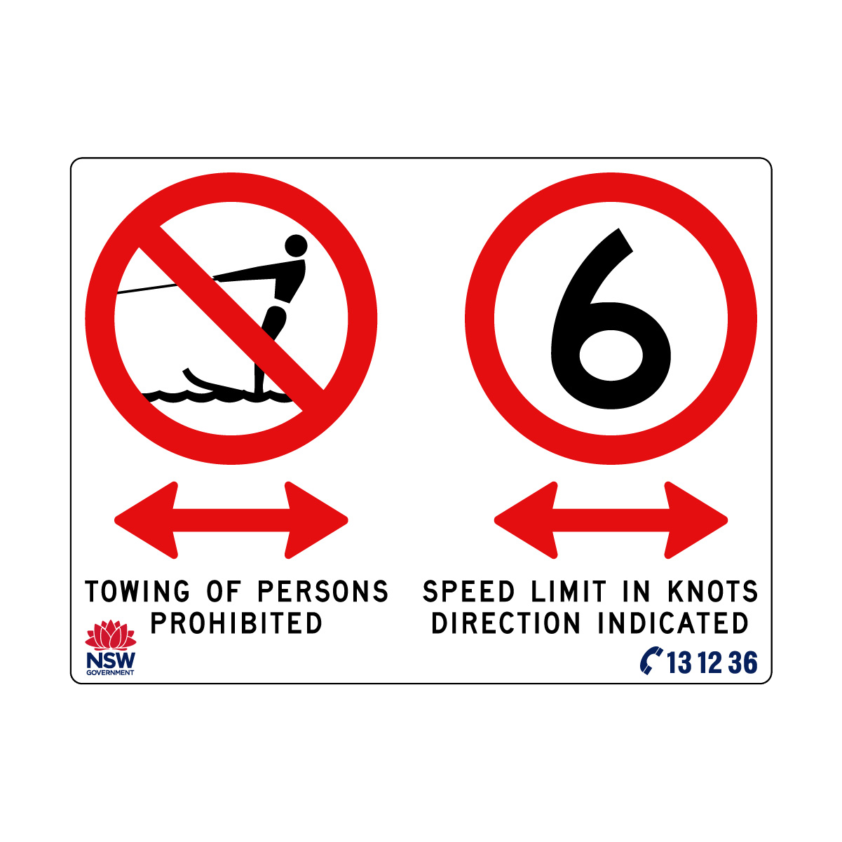 Towing Prohibited with Speed Limit in Knots