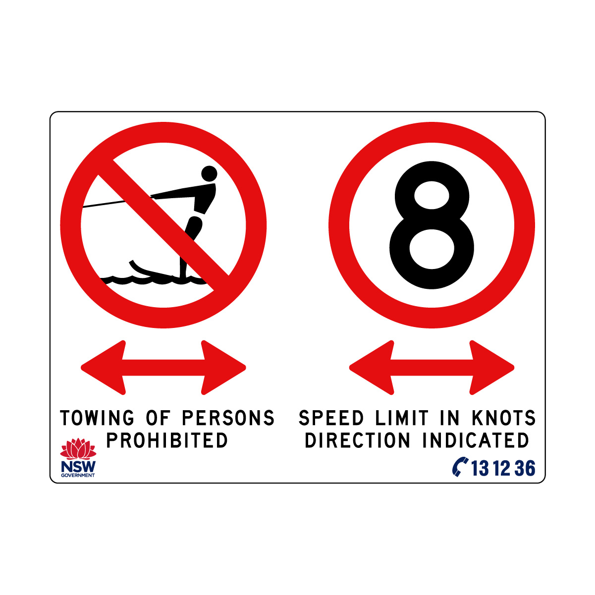 Towing Prohibited with Speed Limit in Knots