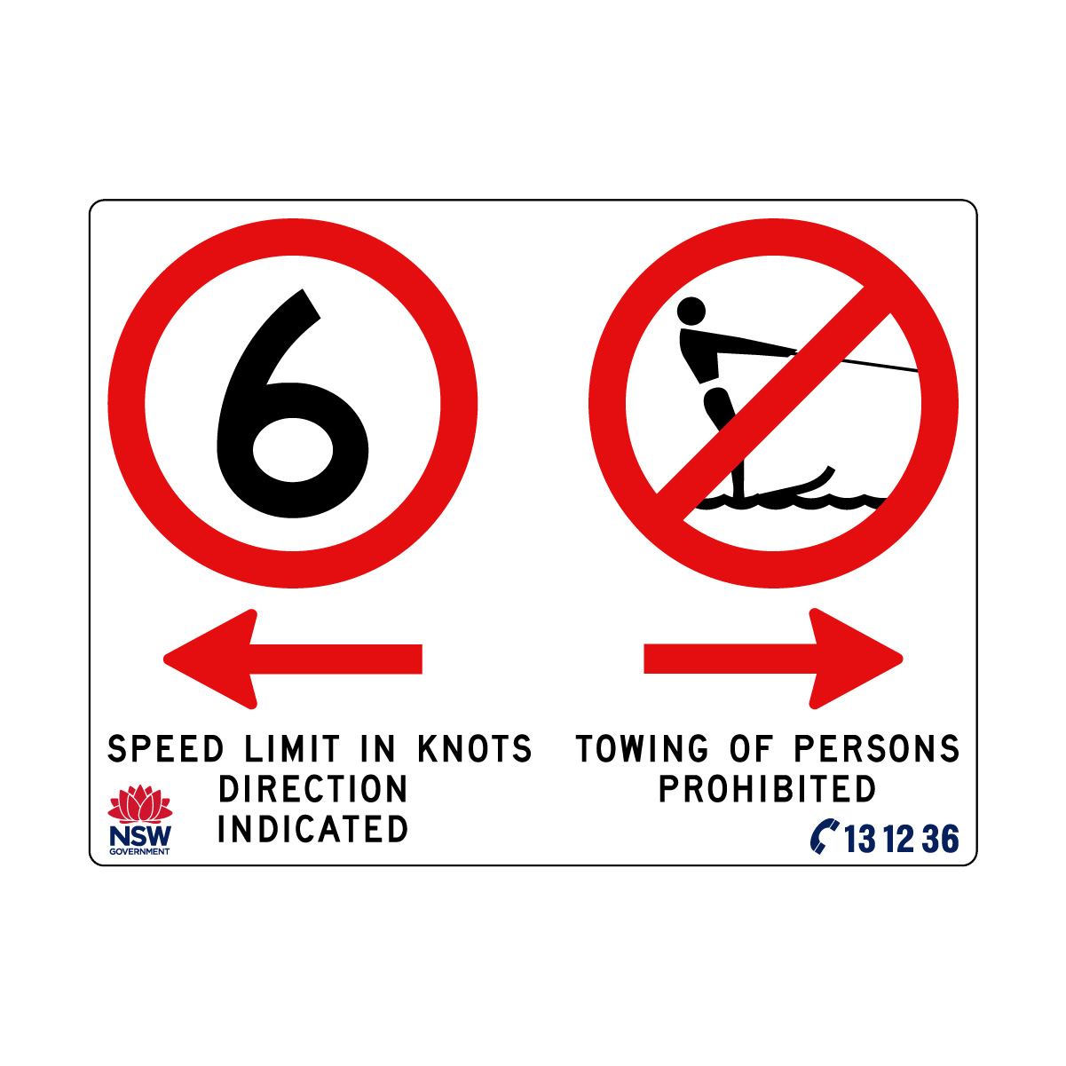 Towing Prohibited with Speed Limit in Knots