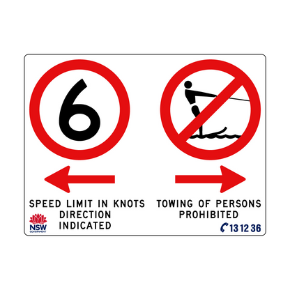 Towing Prohibited with Speed Limit in Knots