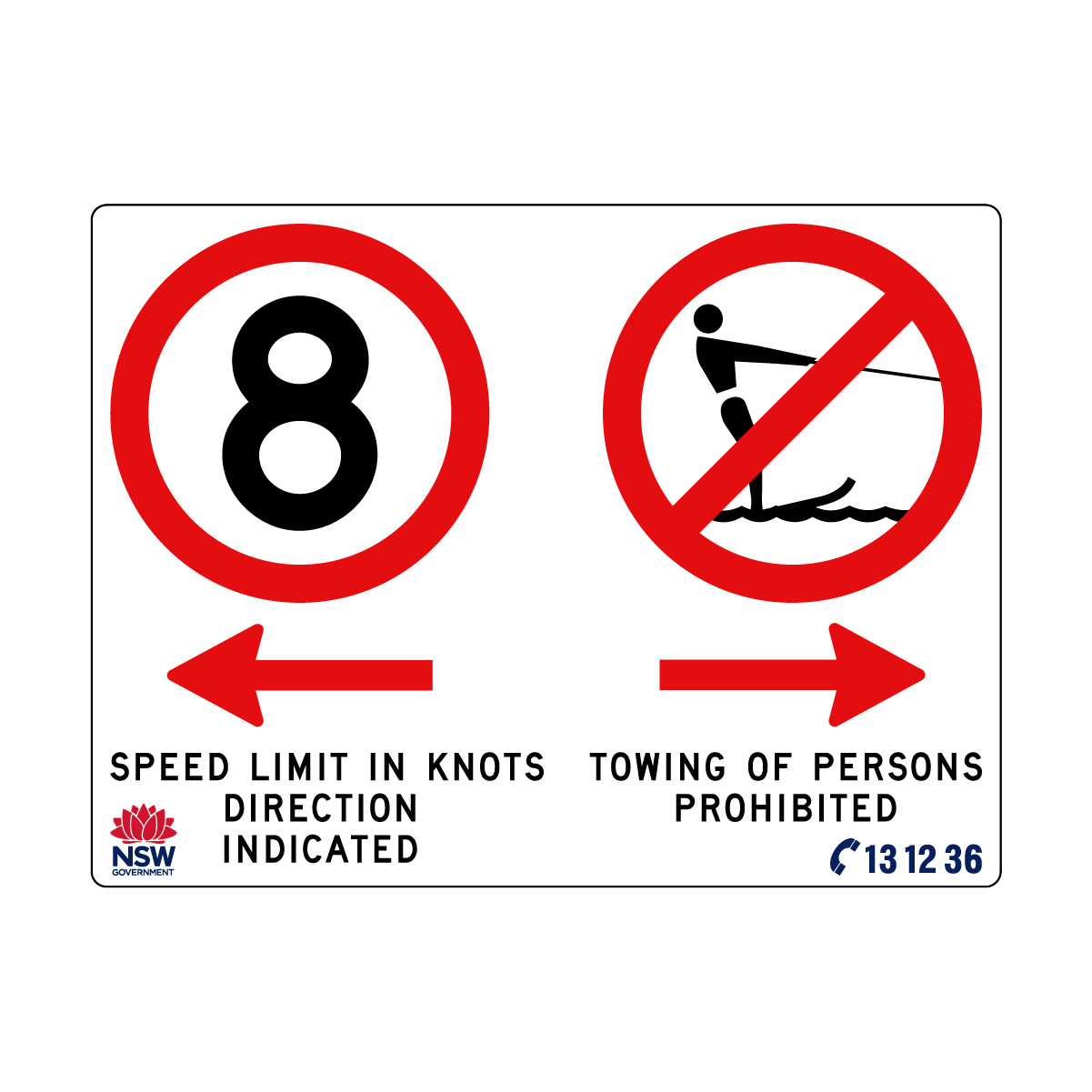 Towing Prohibited with Speed Limit in Knots