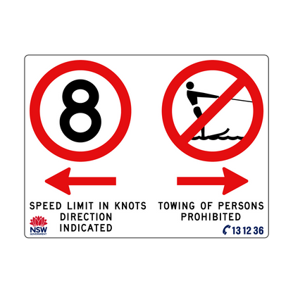 Towing Prohibited with Speed Limit in Knots