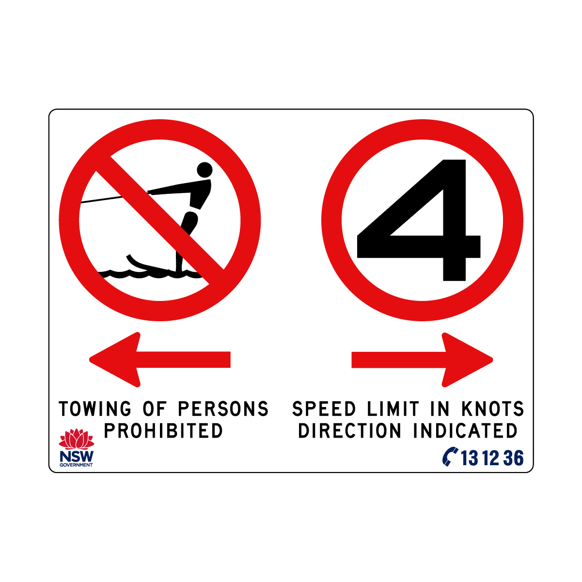 Towing Prohibited with Speed Limit in Knots