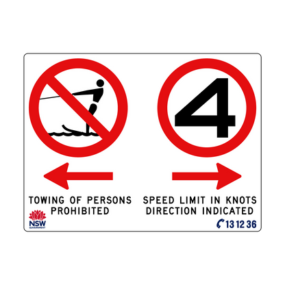 Towing Prohibited with Speed Limit in Knots