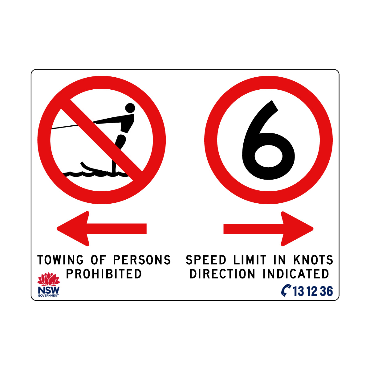 Towing Prohibited with Speed Limit in Knots