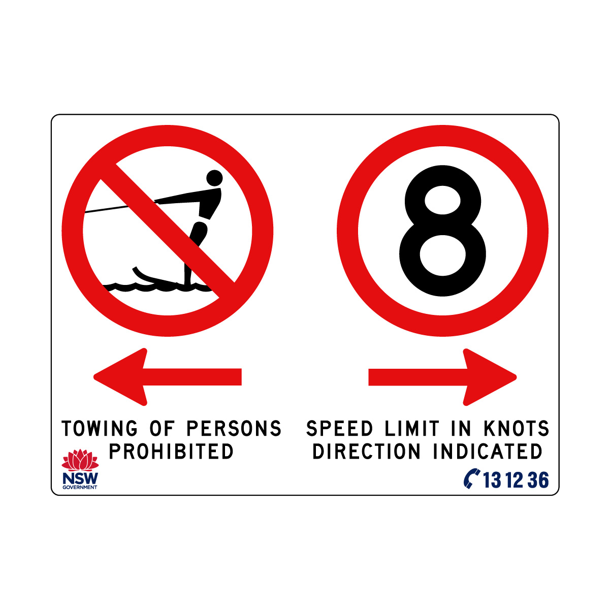 Towing Prohibited with Speed Limit in Knots