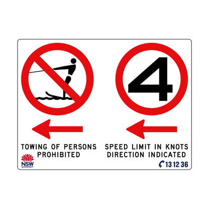 Towing Prohibited with Speed Limit in Knots