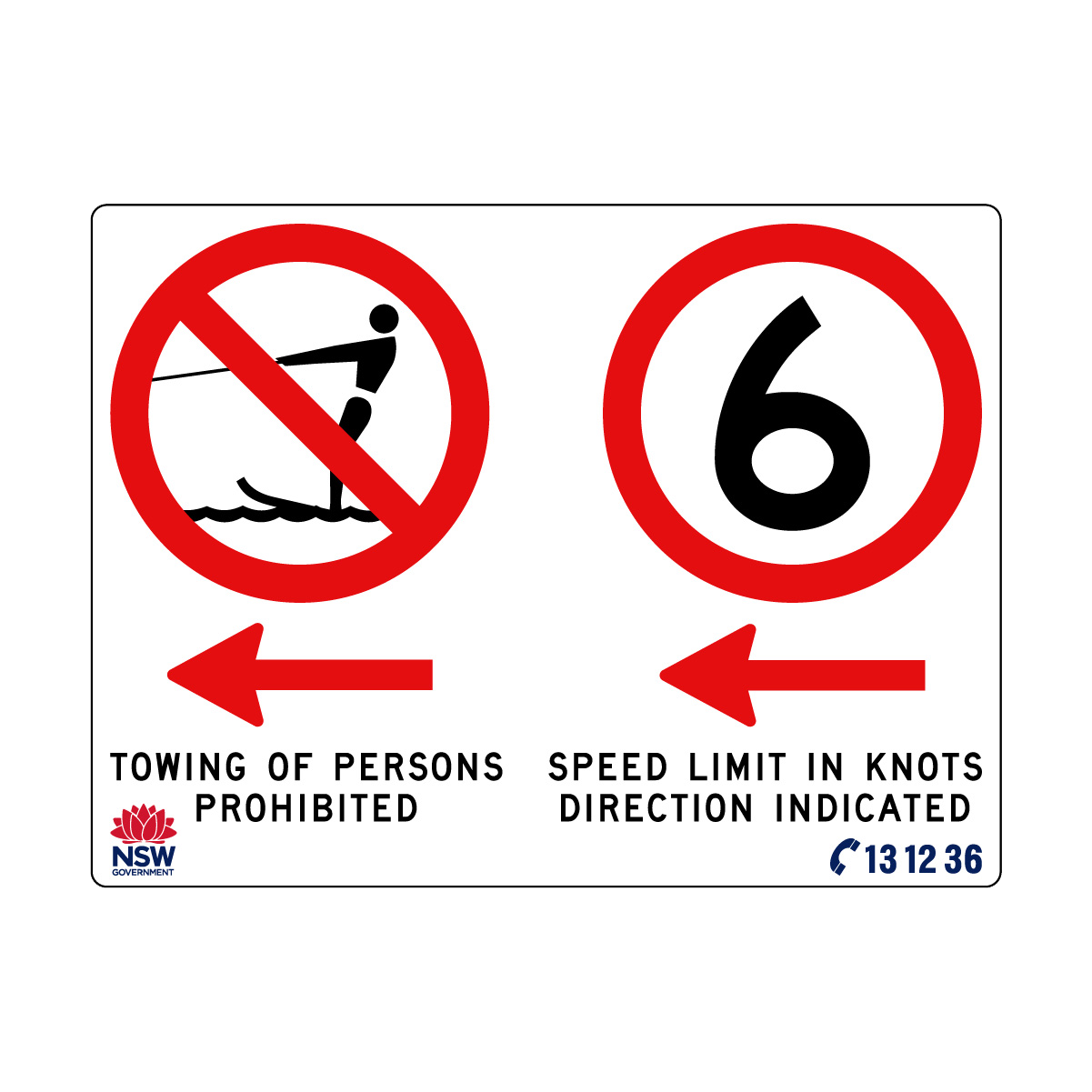 Towing Prohibited with Speed Limit in Knots