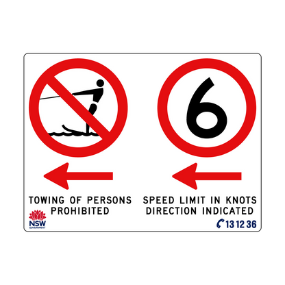 Towing Prohibited with Speed Limit in Knots