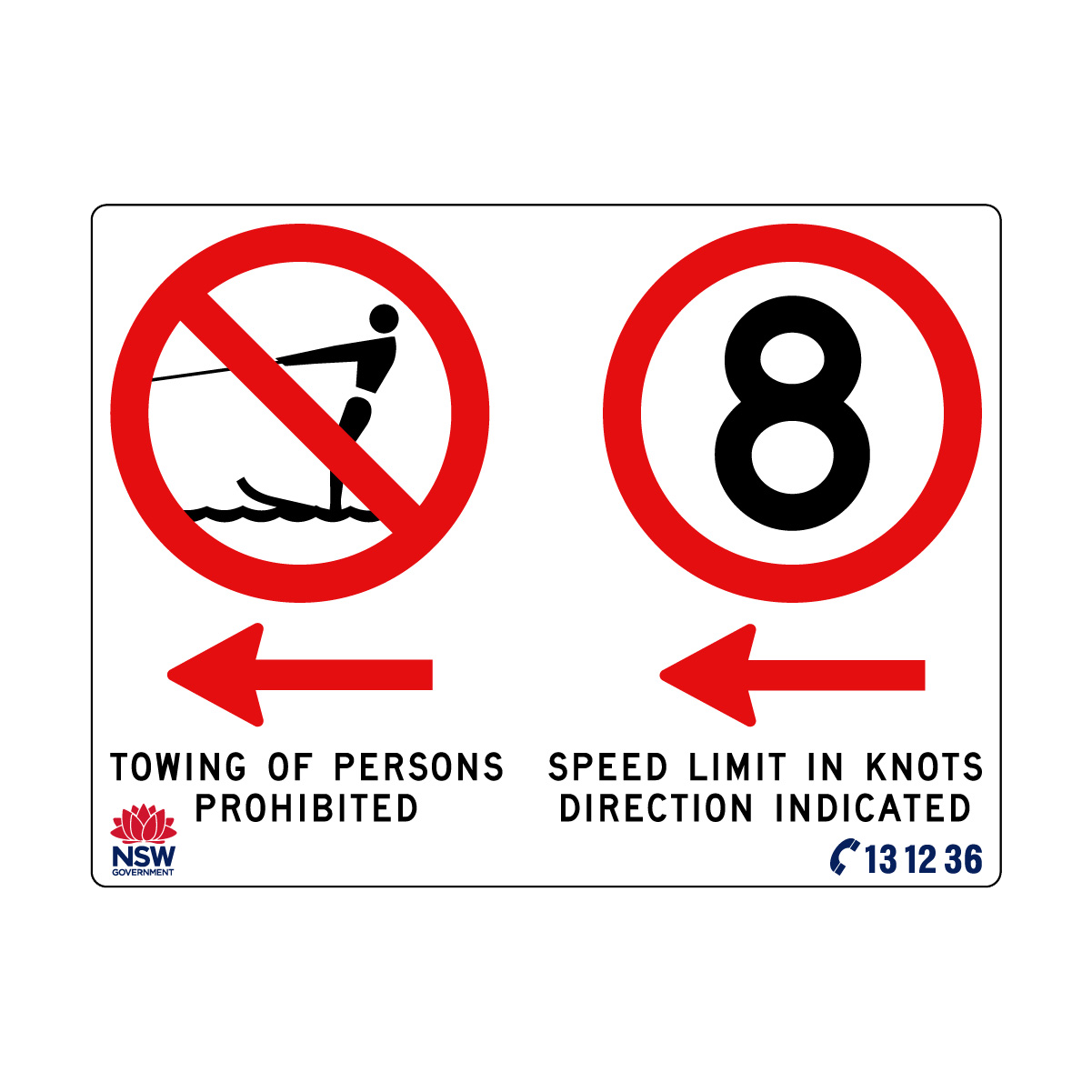 Towing Prohibited with Speed Limit in Knots