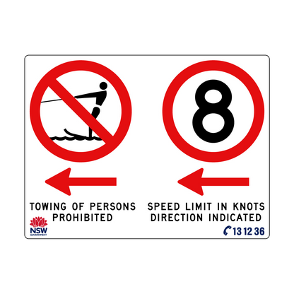 Towing Prohibited with Speed Limit in Knots