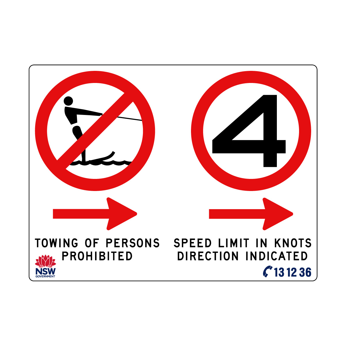 Towing Prohibited with Speed Limit in Knots