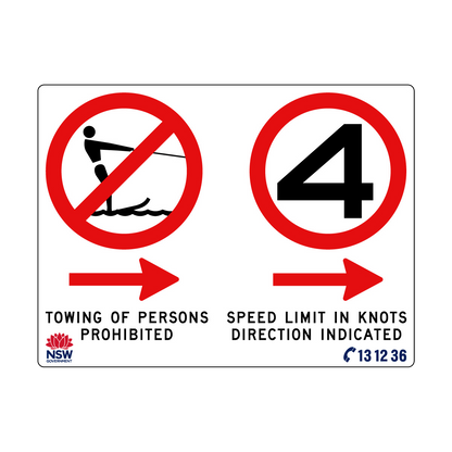 Towing Prohibited with Speed Limit in Knots