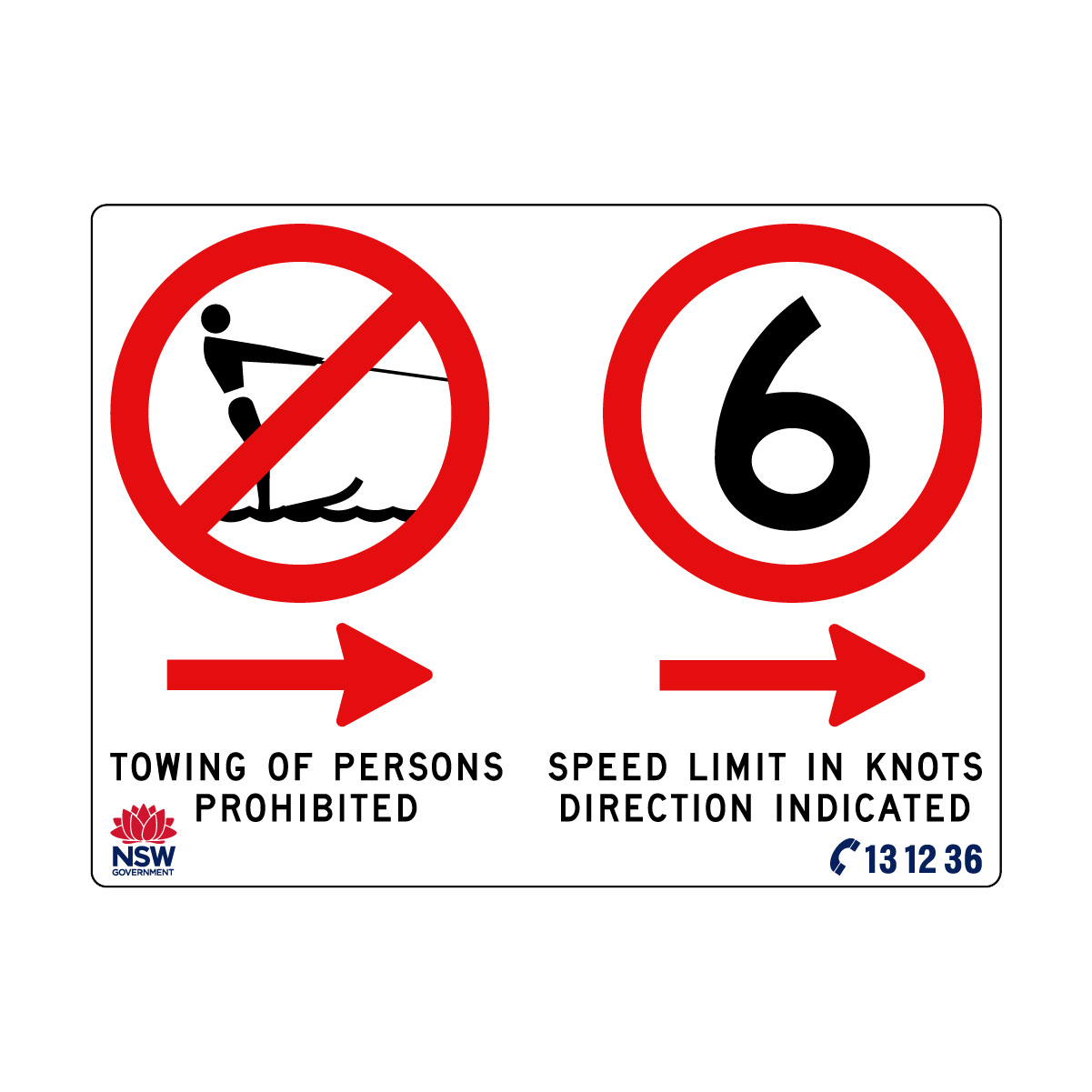 Towing Prohibited with Speed Limit in Knots