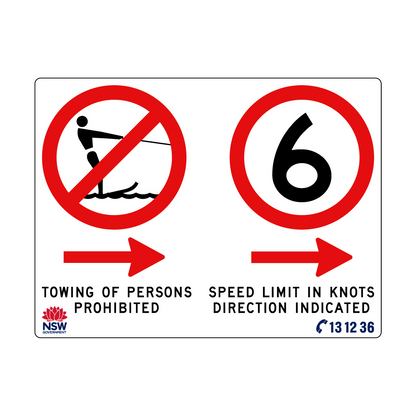 Towing Prohibited with Speed Limit in Knots