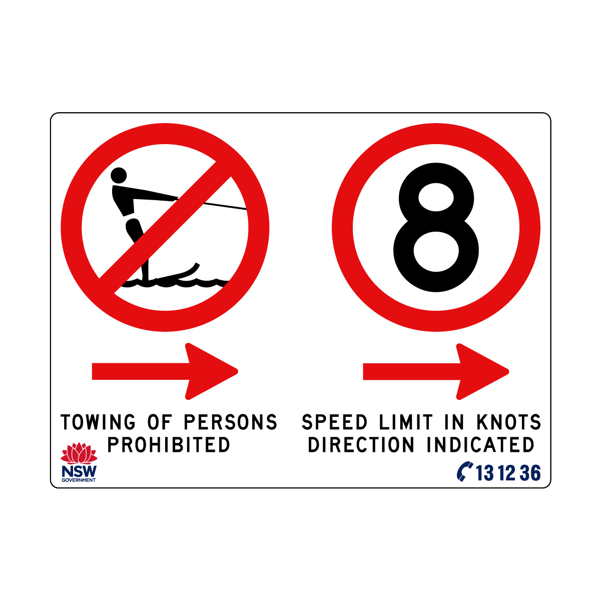 Towing Prohibited with Speed Limit in Knots