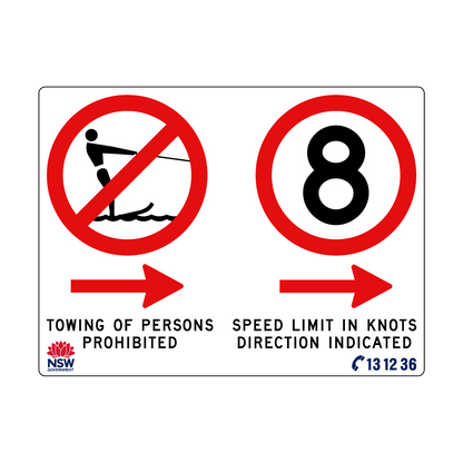 Towing Prohibited with Speed Limit in Knots