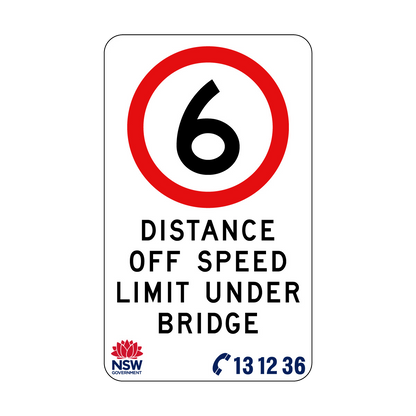 Distance Off Speed Limit Under Bridge