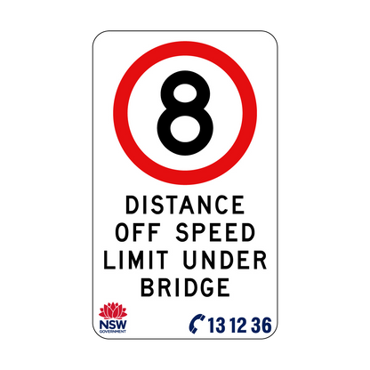 Distance Off Speed Limit Under Bridge