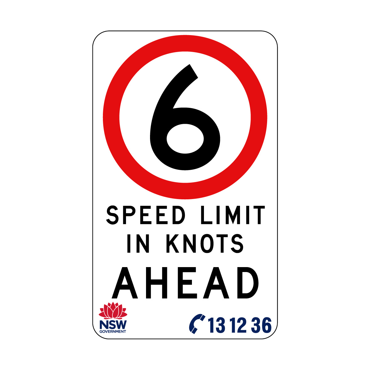 Speed Limit In Knots 450mm x 750mm