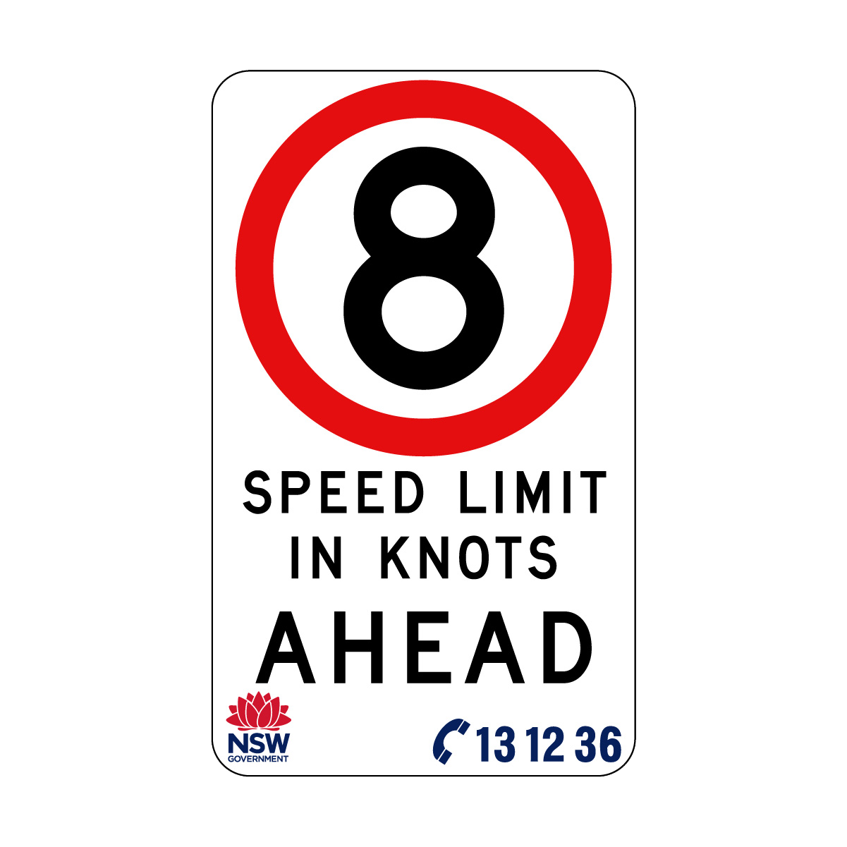 Speed Limit In Knots 450mm x 750mm