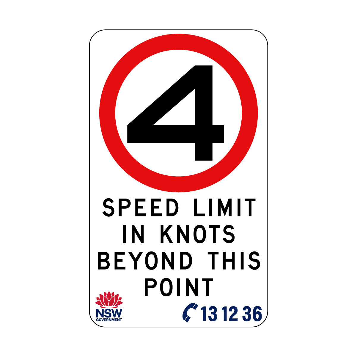 Speed Limit In Knots 450mm x 750mm