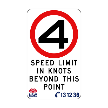 Speed Limit In Knots 450mm x 750mm