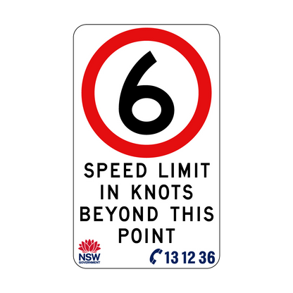 Speed Limit In Knots 450mm x 750mm