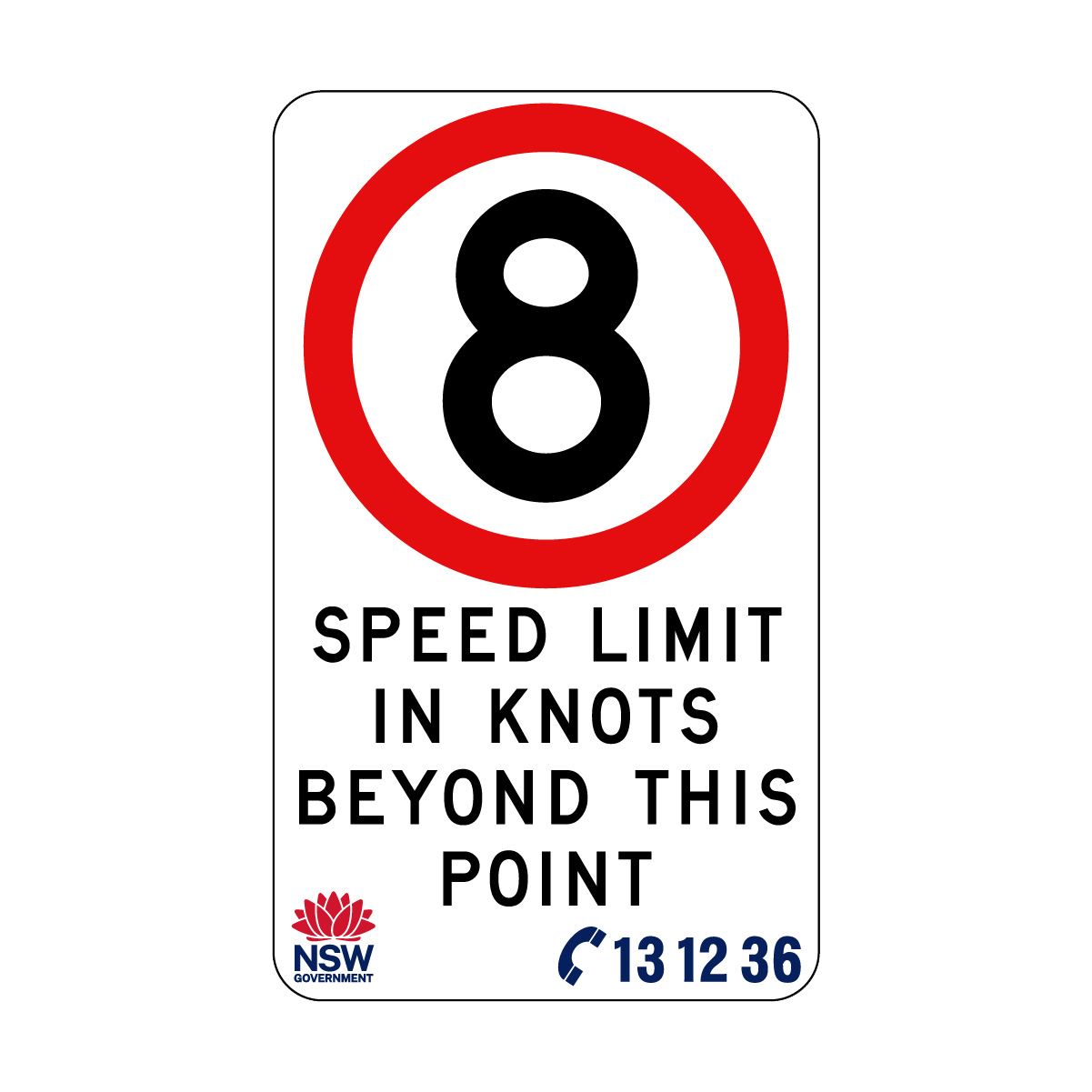 Speed Limit In Knots 450mm x 750mm