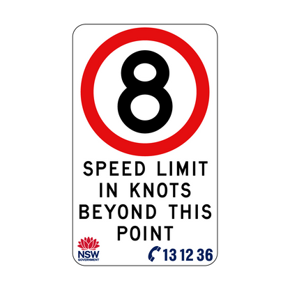 Speed Limit In Knots 450mm x 750mm