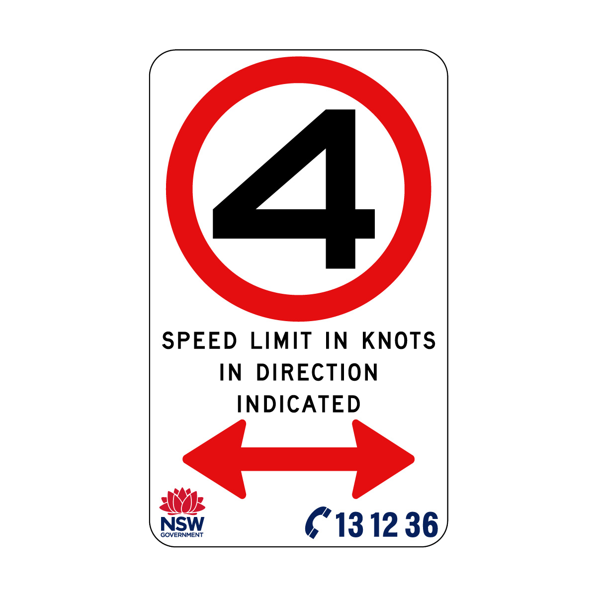 Speed Limit In Knots 450mm x 750mm