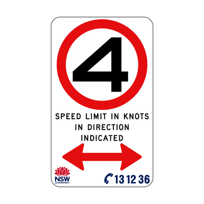 Speed Limit In Knots 450mm x 750mm